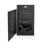 Nedis Stereo Audio Cable | 2x RCA Male | 2x RCA Male | Gold Plated | 2.00 m | Round | Grey / Gun Metal Grey | Cover Window Box Nedis Stereo Audio Cable | 2x RCA Male | 2x RCA Male | Gold Plated | 2.00 m | Round | Grey / Gun Metal Grey | Cover Window Box