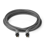 Nedis Optical Audio Cable | TosLink Male | TosLink Male | 2.00 m | Round | Cotton | Gun Metal Grey | Cover Window Box Nedis Optical Audio Cable | TosLink Male | TosLink Male | 2.00 m | Round | Cotton | Gun Metal Grey | Cover Window Box