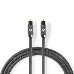 Nedis Optical Audio Cable | TosLink Male | TosLink Male | 3.00 m | Round | Cotton | Gun Metal Grey | Cover Window Box Nedis Optical Audio Cable | TosLink Male | TosLink Male | 3.00 m | Round | Cotton | Gun Metal Grey | Cover Window Box