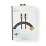 Nedis Optical Audio Cable | TosLink Male | TosLink Male | 3.00 m | Round | Cotton | Gun Metal Grey | Cover Window Box Nedis Optical Audio Cable | TosLink Male | TosLink Male | 3.00 m | Round | Cotton | Gun Metal Grey | Cover Window Box