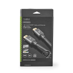 Nedis High Speed HDMI™ Cable with Ethernet | HDMI™ Connector | HDMI™ Connector | 4K@60Hz | ARC | 18 Gbps | 1.00 m | Round | Cotton | Gun Metal Grey | Cover Window Box Nedis High Speed HDMI™ Cable with Ethernet | HDMI™ Connector | HDMI™ Connector | 4K@60Hz | ARC | 18 Gbps | 1.00 m | Round | Cotton | Gun Metal Grey | Cover Window Box