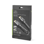 Nedis High Speed HDMI™ Cable with Ethernet | HDMI™ Connector | HDMI™ Connector | 4K@60Hz | ARC | 18 Gbps | 1.00 m | Round | Cotton | Gun Metal Grey | Cover Window Box Nedis High Speed HDMI™ Cable with Ethernet | HDMI™ Connector | HDMI™ Connector | 4K@60Hz | ARC | 18 Gbps | 1.00 m | Round | Cotton | Gun Metal Grey | Cover Window Box
