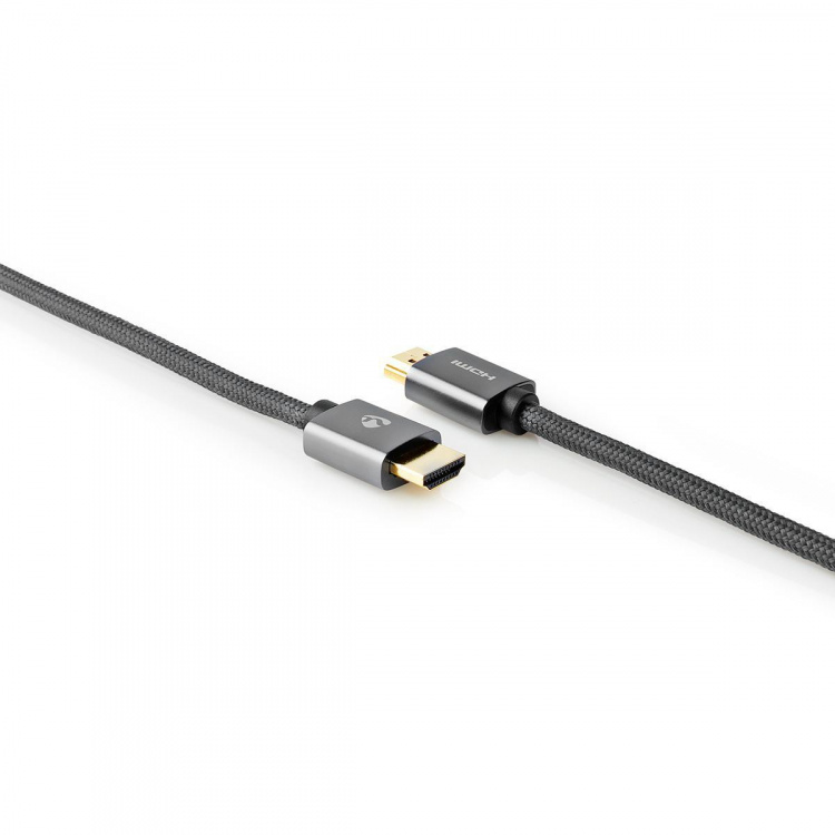 Nedis High Speed HDMI™ Cable with Ethernet | HDMI™ Connector | HDMI™ Connector | 4K@60Hz | ARC | 18 Gbps | 5.00 m | Round | Cotton | Gun Metal Grey | Cover Window Box Nedis High Speed HDMI™ Cable with Ethernet | HDMI™ Connector | HDMI™ Connector | 4K@60Hz | ARC | 18 Gbps | 5.00 m | Round | Cotton | Gun Metal Grey | Cover Window Box