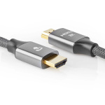 Nedis Ultra High Speed HDMI™ Cable | HDMI™ Connector | HDMI™ Connector | 8K@60Hz | 48 Gbps | 1.00 m | Round | 6.3 mm | Anthracite / Gun Metal Grey | Cover Window Box