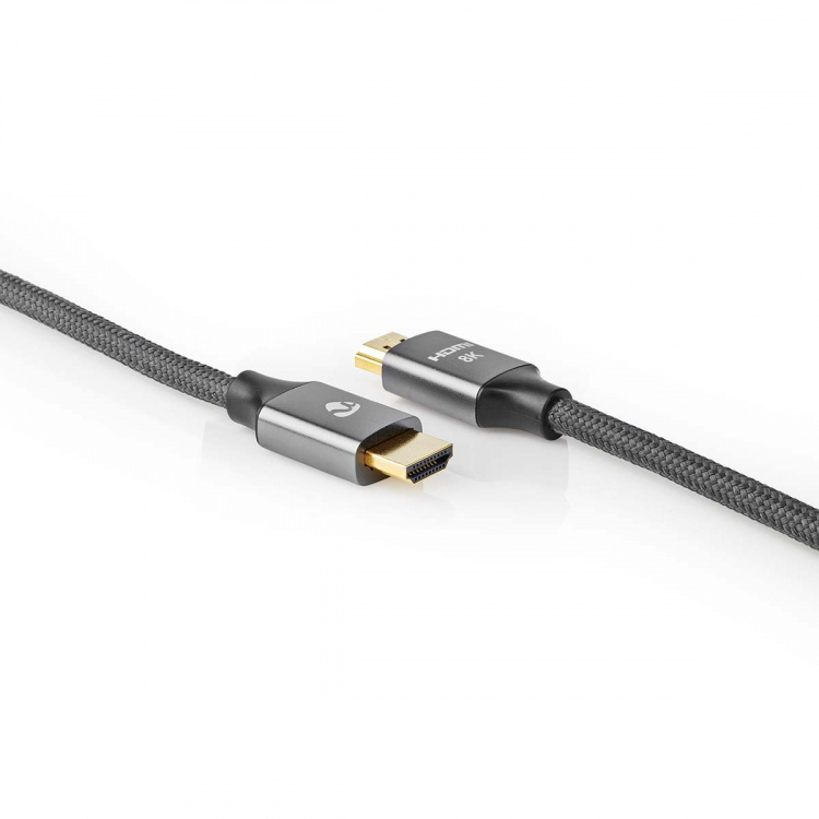 Nedis Ultra High Speed HDMI™ Cable | HDMI™ Connector | HDMI™ Connector | 8K@60Hz | 48 Gbps | 2.00 m | Round | 6.3 mm | Gun Metal Grey | Cover Window Box Nedis Ultra High Speed HDMI™ Cable | HDMI™ Connector | HDMI™ Connector | 8K@60Hz | 48 Gbps | 2.00 m | Round | 6.3 mm | Gun Metal Grey | Cover Window Box