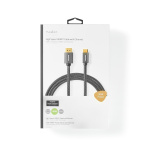 Nedis High Speed HDMI™ Cable with Ethernet | HDMI™ Connector | HDMI™ Mini Connector | 4K@60Hz | 18 Gbps | 2.00 m | Round | Cotton | Anthracite / Gun Metal Grey | Cover Window Box Nedis High Speed HDMI™ Cable with Ethernet | HDMI™ Connector | HDMI™ Mini Connector | 4K@60Hz | 18 Gbps | 2.00 m | Round | Cotton | Anthracite / Gun Metal Grey | Cover Window Box