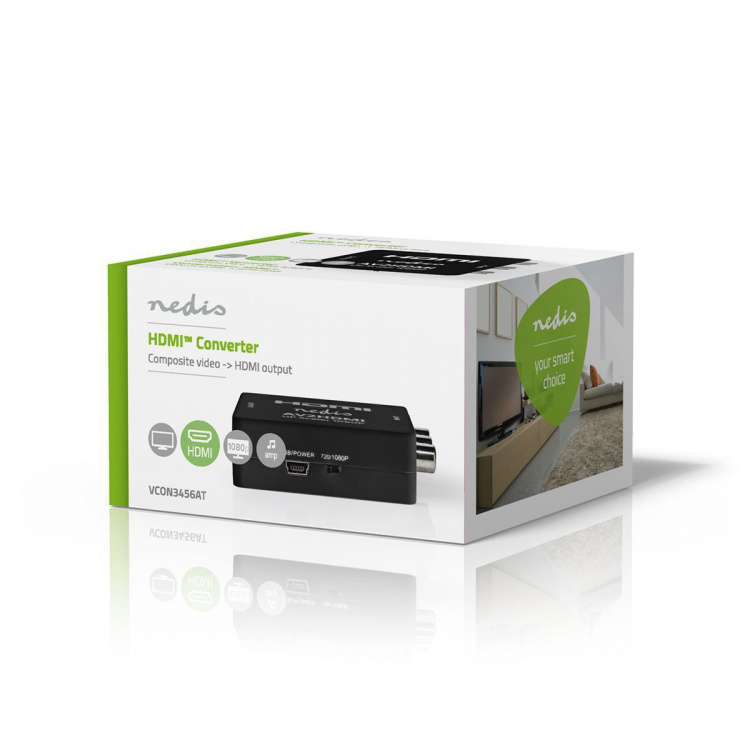 Nedis HDMI™ Converter | 3x RCA Female | 1x HDMI™ Output | 1-way | 1080p | 1.65 Gbps | ABS | Anthracite Nedis HDMI™ Converter | 3x RCA Female | 1x HDMI™ Output | 1-way | 1080p | 1.65 Gbps | ABS | Anthracite