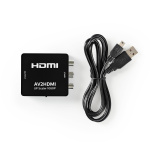 Nedis HDMI™ Converter | 3x RCA Female | 1x HDMI™ Output | 1-way | 1080p | 1.65 Gbps | ABS | Anthracite Nedis HDMI™ Converter | 3x RCA Female | 1x HDMI™ Output | 1-way | 1080p | 1.65 Gbps | ABS | Anthracite