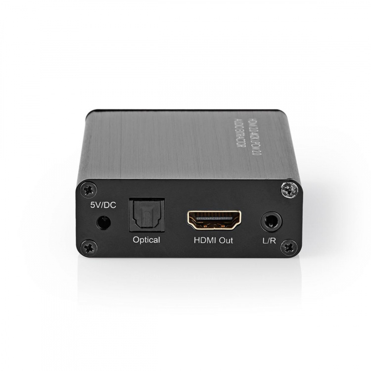 Nedis HDMI™ Extractor | HDMI™ Input | TosLink Female / 1x 3.5 mm / 1x HDMI™ Output | Maximum resolution: 4K@60Hz | 18 Gbps | Metal | Anthracite | Gift Box Nedis HDMI™ Extractor | HDMI™ Input | TosLink Female / 1x 3.5 mm / 1x HDMI™ Output | Maximum resolution: 4K@60Hz | 18 Gbps | Metal | Anthracite | Gift Box