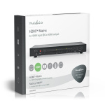 Nedis HDMI™ Matrix Switch | 4 x 2 port(s) | 4x HDMI™ Input | 2x HDMI™ Output | 4K@30Hz | 3.4 Gbps | Remote controlled | Metal | Anthracite
