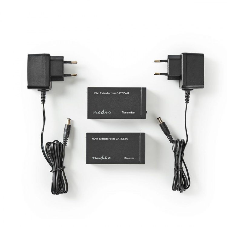 Nedis HDMI™ Extender | Over Cat6 | up to 60.0 m | 1080p | 1.65 Gbps | Metal | Anthracite
