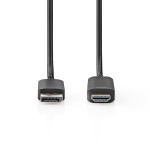 Nedis DisplayPort Cable | DisplayPort Male | HDMI™ Connector | 4K@60Hz | Nickel Plated | 2.00 m | Round | PVC | Black | Box Nedis DisplayPort Cable | DisplayPort Male | HDMI™ Connector | 4K@60Hz | Nickel Plated | 2.00 m | Round | PVC | Black | Box