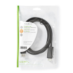 Nedis DisplayPort Cable | DisplayPort Male | HDMI™ Connector | 4K@60Hz | Nickel Plated | 2.00 m | Round | PVC | Black | Polybag Nedis DisplayPort Cable | DisplayPort Male | HDMI™ Connector | 4K@60Hz | Nickel Plated | 2.00 m | Round | PVC | Black | Polybag