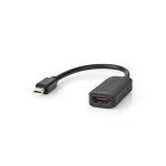 Nedis Mini DisplayPort Cable | DisplayPort 1.4 | Mini DisplayPort Male | HDMI™ Output | 48 Gbps | Nickel Plated | 0.20 m | Round | PVC | Black | Polybag Nedis Mini DisplayPort Cable | DisplayPort 1.4 | Mini DisplayPort Male | HDMI™ Output | 48 Gbps | Nickel Plated | 0.20 m | Round | PVC | Black | Polybag