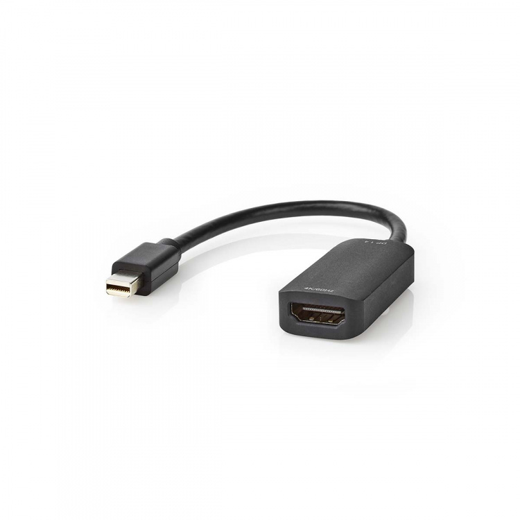 Nedis Mini DisplayPort Cable | DisplayPort 1.4 | Mini DisplayPort Male | HDMI™ Output | 48 Gbps | Nickel Plated | 0.20 m | Round | PVC | Black | Polybag Nedis Mini DisplayPort Cable | DisplayPort 1.4 | Mini DisplayPort Male | HDMI™ Output | 48 Gbps | Nickel Plated | 0.20 m | Round | PVC | Black | Polybag