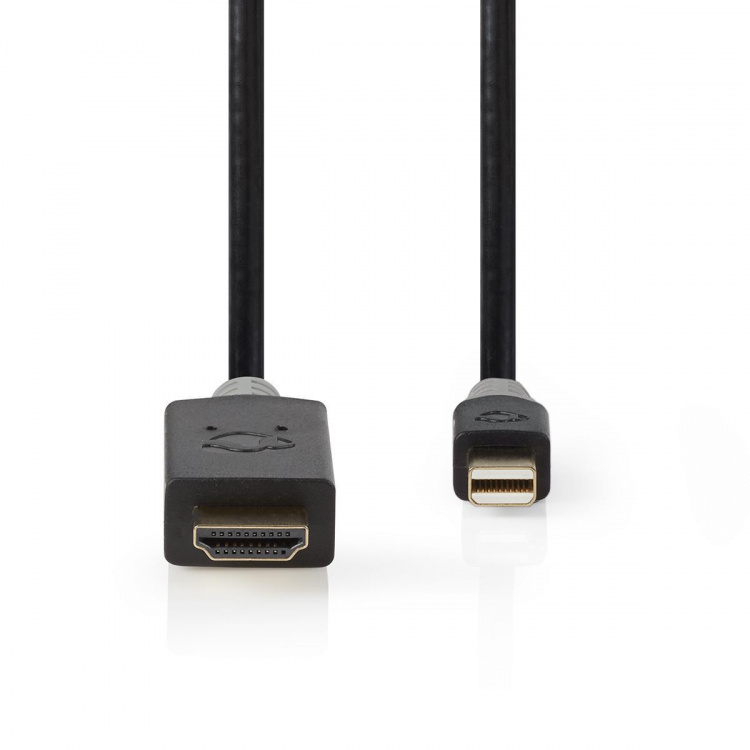 Nedis Mini DisplayPort Cable | DisplayPort 1.4 | Mini DisplayPort Male | HDMI™ Connector | 48 Gbps | Gold Plated | 2.00 m | Round | PVC | Anthracite | Polybag