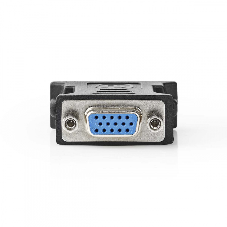 Nedis DVI Adapter | DVI-I 24+5-Pin Male | VGA Female | Nickel Plated | Straight | PVC | Black | Box Nedis DVI Adapter | DVI-I 24+5-Pin Male | VGA Female | Nickel Plated | Straight | PVC | Black | Box