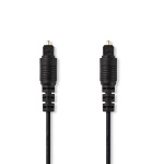 Optical Audio Cable | TosLink Male | TosLink Male | 1.00 m | Round | PVC | Black | Tag Optical Audio Cable | TosLink Male | TosLink Male | 1.00 m | Round | PVC | Black | Tag