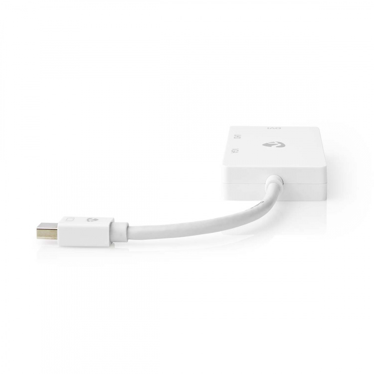Nedis DisplayPort Adapter | Mini DisplayPort Male | DVI-D 24+1-Pin Female / HDMI™ Output / VGA Female | 4K@60Hz | Nickel Plated | Switchable | 0.20 m | Round | ABS | ABS | White | Box