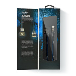 Nedis USB Cable | USB 2.0 | USB-C™ Male | USB-C™ Male | 480 Mbps | Gold Plated | 1.00 m | Round | Braided / Nylon | Black / Blue | Cover Window Box