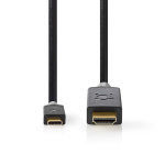 Nedis USB Adapter | USB 3.2 Gen 1 | USB-C™ Male | HDMI™ Connector | 2.00 m | Round | Gold Plated | PVC | Anthracite | Box Nedis USB Adapter | USB 3.2 Gen 1 | USB-C™ Male | HDMI™ Connector | 2.00 m | Round | Gold Plated | PVC | Anthracite | Box