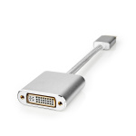 Nedis DisplayPort Cable | DisplayPort Male | DVI-D 24+1-Pin Female | 1080p | Gold Plated | 0.20 m | Round | Braided | Silver | Cover Window Box