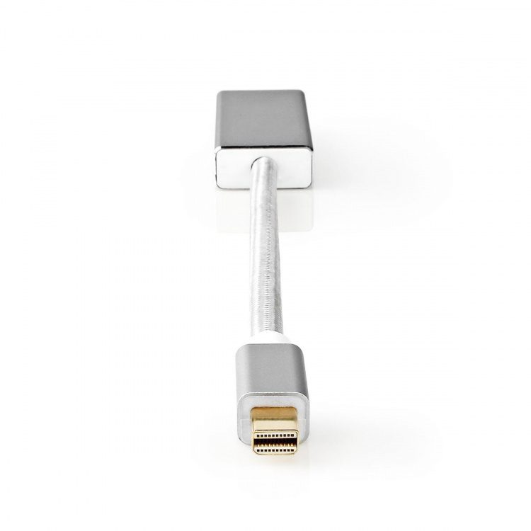 Nedis Mini DisplayPort Cable | DisplayPort 1.2 | Mini DisplayPort Male | DisplayPort Female | 21.6 Gbps | Gold Plated | 0.20 m | Round | Braided | Silver | Cover Window Box