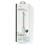 Nedis Mini DisplayPort Cable | DisplayPort 1.2 | Mini DisplayPort Male | DisplayPort Female | 21.6 Gbps | Gold Plated | 0.20 m | Round | Braided | Silver | Cover Window Box