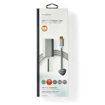 Nedis USB Adapter | USB 3.2 Gen 1 | USB-C™ Male | HDMI™ Female | Power delivery | 2.00 m | Round | Gold Plated | Braided / Nylon | Silver | Cover Window Box