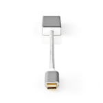 Nedis USB Adapter | USB 3.2 Gen 1 | USB-C™ Male | Mini DisplayPort Female | 0.20 m | Round | Gold Plated | Braided / Nylon | Silver | Cover Window Box Nedis USB Adapter | USB 3.2 Gen 1 | USB-C™ Male | Mini DisplayPort Female | 0.20 m | Round | Gold Plated | Braided / Nylon | Silver | Cover Window Box