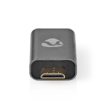 Nedis HDMI™ Adapter | HDMI™ Male / HDMI™ Mini Connector | HDMI™ Output | Gold Plated | Straight | Aluminium | Gun Metal Grey | 1 pcs | Cover Window Box