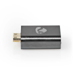 Nedis HDMI™ Adapter | HDMI™ Male / HDMI™ Mini Connector | HDMI™ Output | Gold Plated | Straight | Aluminium | Gun Metal Grey | 1 pcs | Cover Window Box