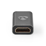 Nedis HDMI™ Adapter | HDMI™ Male / HDMI™ Mini Connector | HDMI™ Output | Gold Plated | Straight | Aluminium | Gun Metal Grey | 1 pcs | Cover Window Box