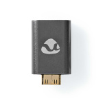 Nedis HDMI™ Adapter | HDMI™ Male / HDMI™ Mini Connector | HDMI™ Output | Gold Plated | Straight | Aluminium | Gun Metal Grey | 1 pcs | Cover Window Box