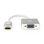 Nedis VGA Adapter | HDMI™ Connector | VGA Female | Gold Plated | Straight | Aluminium | Silver | Cover Window Box