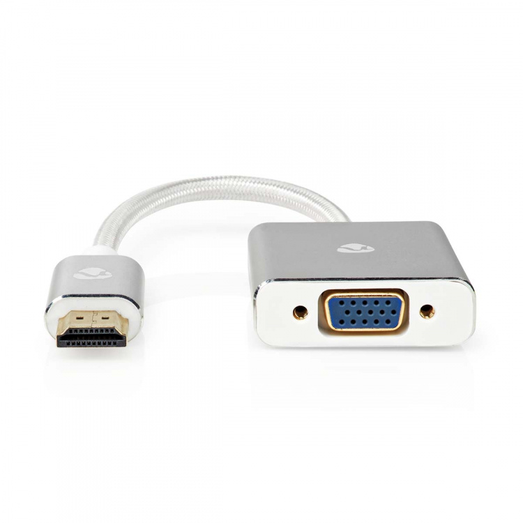 Nedis VGA Adapter | HDMI™ Connector | VGA Female | Gold Plated | Straight | Aluminium | Silver | Cover Window Box
