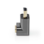 Nedis HDMI™ Adapter | HDMI™ Connector / HDMI™ Male | HDMI™ Output | Gold Plated | Angled 270° | Aluminium | Gun Metal Grey | 1 pcs | Cover Window Box Nedis HDMI™ Adapter | HDMI™ Connector / HDMI™ Male | HDMI™ Output | Gold Plated | Angled 270° | Aluminium | Gun Metal Grey | 1 pcs | Cover Window Box