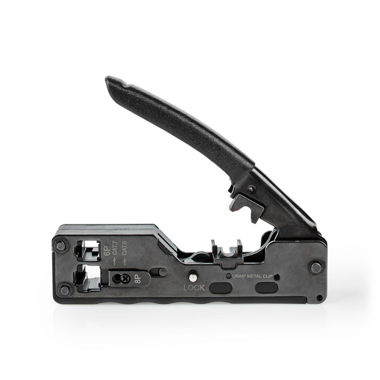 Nedis Crimp pliers | CAT5 / CAT5e / CAT6 / CAT6a / CAT7 / RJ12 | Cutting / Plier | ABS / Steel | Black Nedis Crimp pliers | CAT5 / CAT5e / CAT6 / CAT6a / CAT7 / RJ12 | Cutting / Plier | ABS / Steel | Black