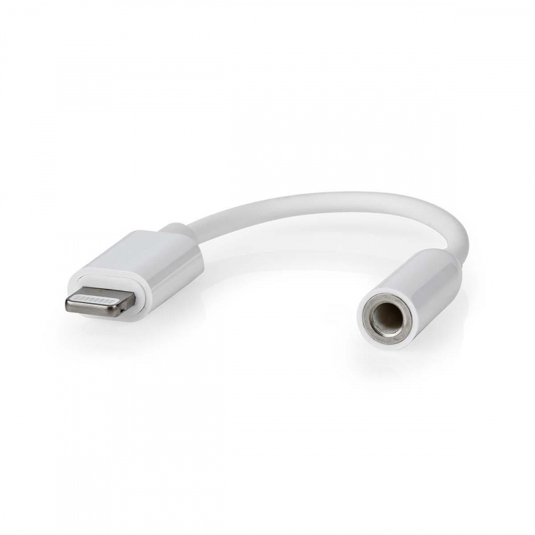 Nedis Lightning Adapter | Apple Lightning 8-Pin | 3.5 mm Female | Nickel Plated | 0.10 m | Round | PVC | Box Nedis Lightning Adapter | Apple Lightning 8-Pin | 3.5 mm Female | Nickel Plated | 0.10 m | Round | PVC | Box