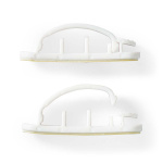 Nedis Cable Management | Cable Clip | Locked | 3 pcs | Number of slots: 3 Slots | Maximum cable thickness: 7.5 mm | Polypropylene | White