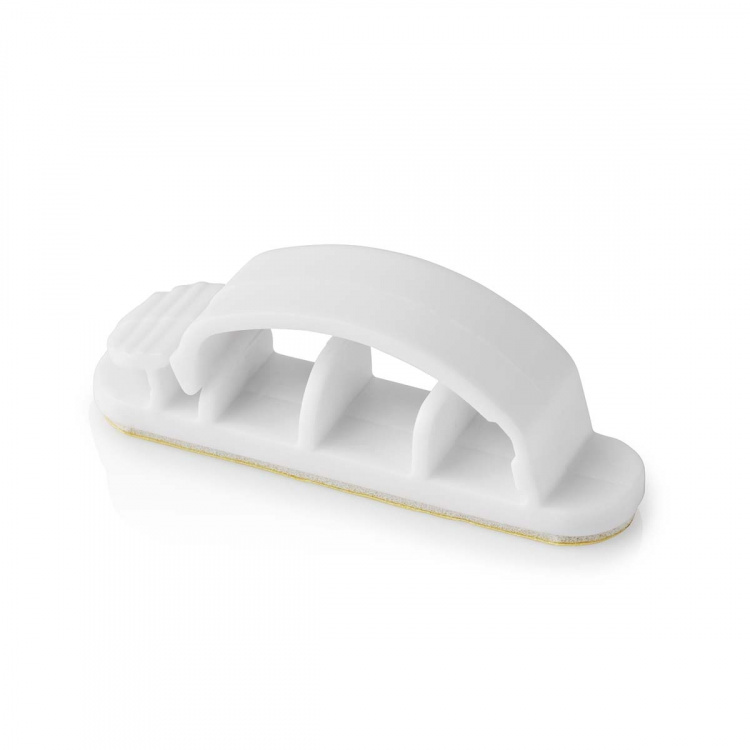 Nedis Cable Management | Cable Clip | Locked | 3 pcs | Number of slots: 3 Slots | Maximum cable thickness: 7.5 mm | Polypropylene | White