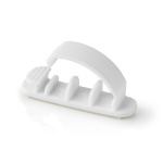 Nedis Cable Management | Cable Clip | Locked | 3 pcs | Number of slots: 3 Slots | Maximum cable thickness: 7.5 mm | Polypropylene | White