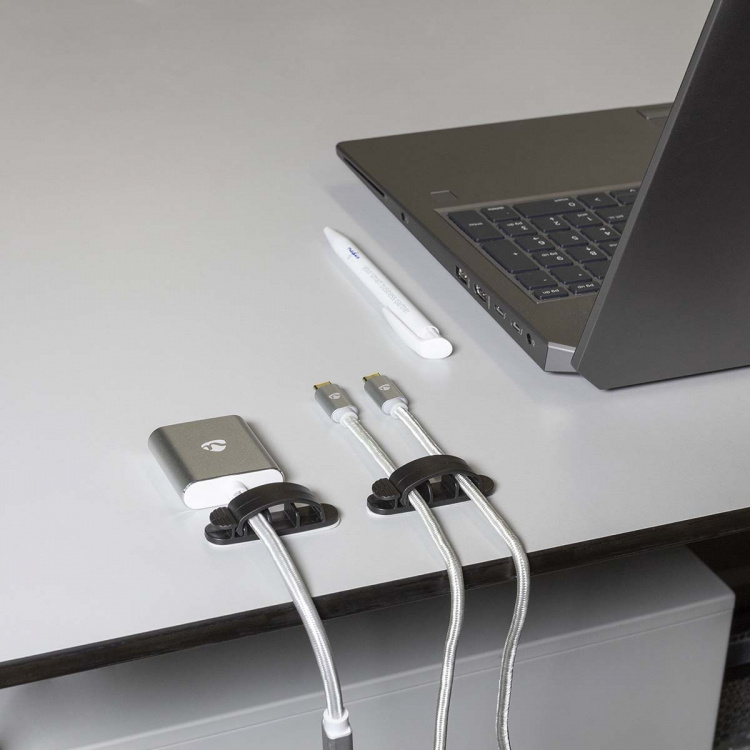 Nedis Cable Management | Cable Clip | Locked | 3 pcs | Number of slots: 3 Slots | Maximum cable thickness: 7.5 mm | Polypropylene | Black Nedis Cable Management | Cable Clip | Locked | 3 pcs | Number of slots: 3 Slots | Maximum cable thickness: 7.5 mm | Polypropylene | Black