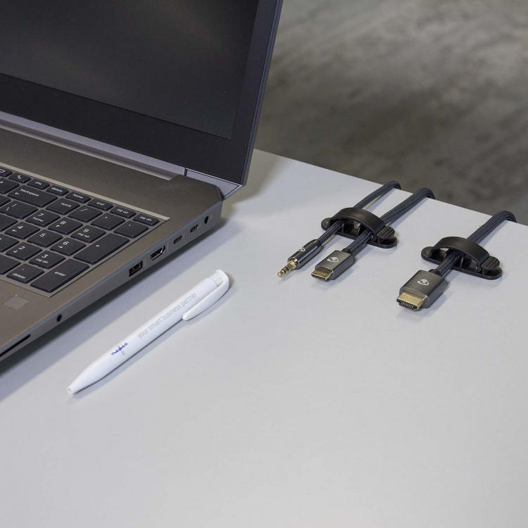 Nedis Cable Management | Cable Clip | Locked | 3 pcs | Number of slots: 3 Slots | Maximum cable thickness: 7.5 mm | Polypropylene | Black Nedis Cable Management | Cable Clip | Locked | 3 pcs | Number of slots: 3 Slots | Maximum cable thickness: 7.5 mm | Polypropylene | Black