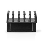 Nedis Cable Management | Cable Clip | Click and Go | 2 pcs | Number of slots: 5 Slots | Maximum cable thickness: 7.1 mm | Polypropylene | Black Nedis Cable Management | Cable Clip | Click and Go | 2 pcs | Number of slots: 5 Slots | Maximum cable thickness: 7.1 mm | Polypropylene | Black