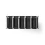 Nedis Cable Management | Cable Clip | Click and Go | 2 pcs | Number of slots: 5 Slots | Maximum cable thickness: 7.1 mm | Polypropylene | Black Nedis Cable Management | Cable Clip | Click and Go | 2 pcs | Number of slots: 5 Slots | Maximum cable thickness: 7.1 mm | Polypropylene | Black
