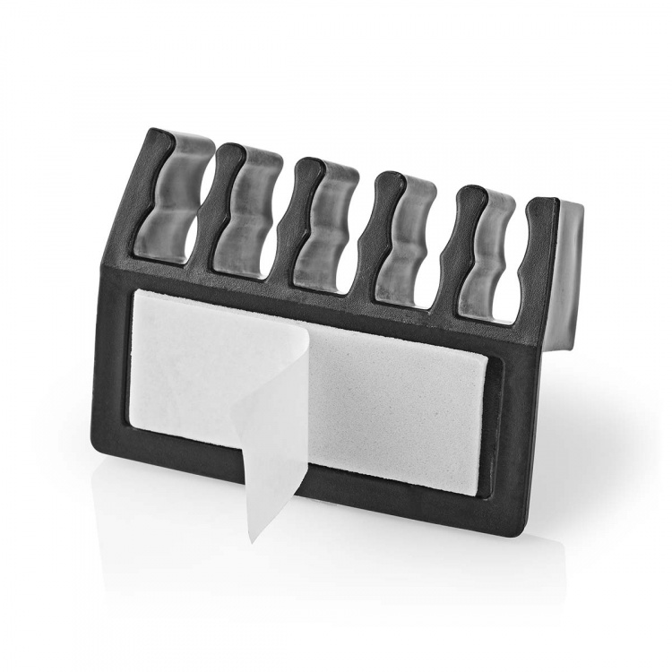 Nedis Cable Management | Cable Clip | Click and Go | 2 pcs | Number of slots: 5 Slots | Maximum cable thickness: 7.1 mm | Polypropylene | Black Nedis Cable Management | Cable Clip | Click and Go | 2 pcs | Number of slots: 5 Slots | Maximum cable thickness: 7.1 mm | Polypropylene | Black