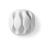 Nedis Cable Management | Cable Clip | Click and Go | 4 pcs | Number of slots: 3 Slots | Maximum cable thickness: 5.3 mm | TPE | White Nedis Cable Management | Cable Clip | Click and Go | 4 pcs | Number of slots: 3 Slots | Maximum cable thickness: 5.3 mm | TPE | White