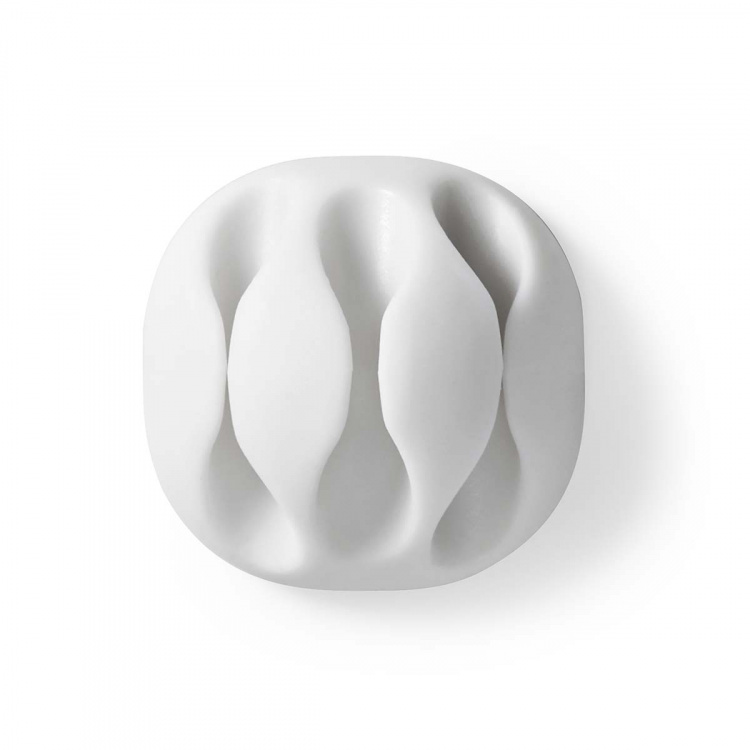 Nedis Cable Management | Cable Clip | Click and Go | 4 pcs | Number of slots: 3 Slots | Maximum cable thickness: 5.3 mm | TPE | White Nedis Cable Management | Cable Clip | Click and Go | 4 pcs | Number of slots: 3 Slots | Maximum cable thickness: 5.3 mm | TPE | White