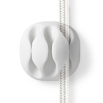 Nedis Cable Management | Cable Clip | Click and Go | 4 pcs | Number of slots: 3 Slots | Maximum cable thickness: 5.3 mm | TPE | White Nedis Cable Management | Cable Clip | Click and Go | 4 pcs | Number of slots: 3 Slots | Maximum cable thickness: 5.3 mm | TPE | White